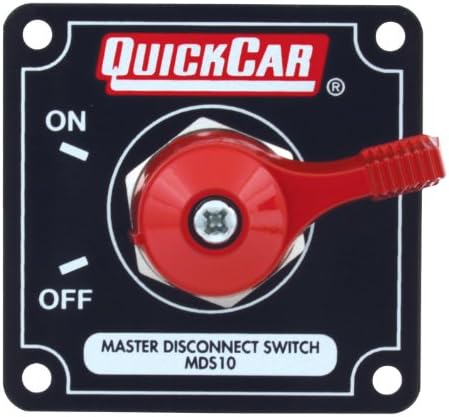 QuickCar Racing proizvodi 55-010 crvena 2-1 / 2 visoka x 2-1 / 2 široka ručka master baterija prekidač s crnim montažnim pločama