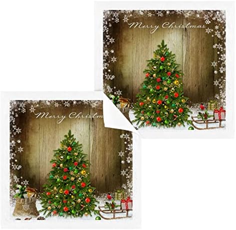 Kigai 2 Pack božićno drvce i pokloni za pranječi - mekani ručnici za lice, ručnike za teretanu, hotel i spa kvalitet,