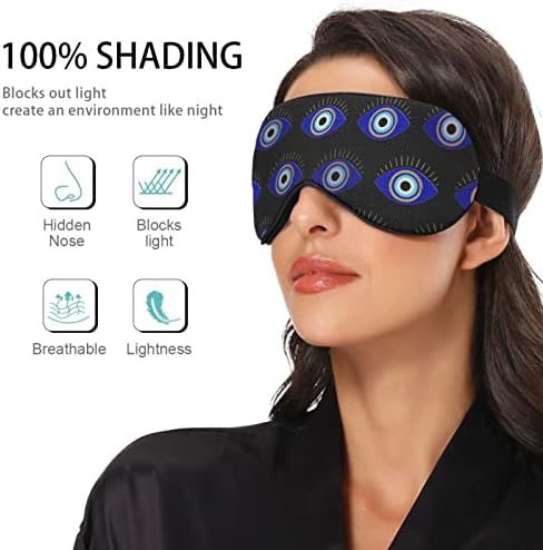 Unisex Sleep maska ​​za oči Turkish-Zli-Eye-Eye-Eye-Eye-Eyme-Noć Spavaća maska ​​Komforna pokrivača