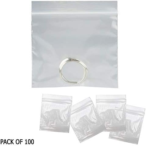 100 Set Reklosabilnih prozirnih plastičnih Poli kesa 3 x 3 zip pečat 2mil torbe za nakit