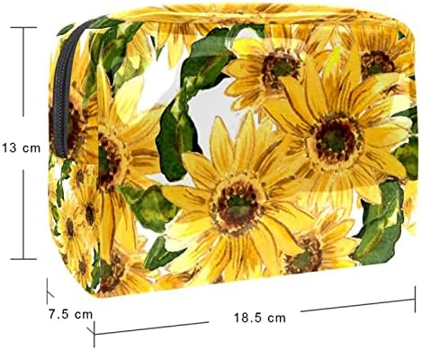 Tbouobt kozmetičke vrećice za žene, torba za šminku Travel Toaletska torba Organizator, suncokret umjetno slikarstvo cvjetno