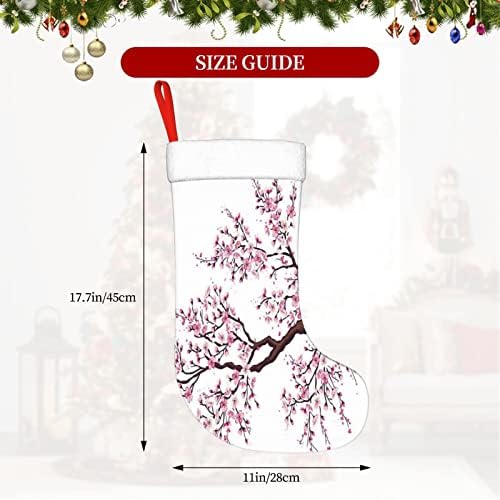 PSVOD Cherry Cvjetovi stablo Novogodišnji Božićni dan Dekorativne čarape viseći božićne čarape