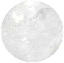 Aashita Creations Prirodna bistra Kvarcna lopta / sfera za reiki ljekovit, rešetku i čišćenje aura, vastu korekcija i kristalno ozdravljenje kamena kugla veličine 20 mm