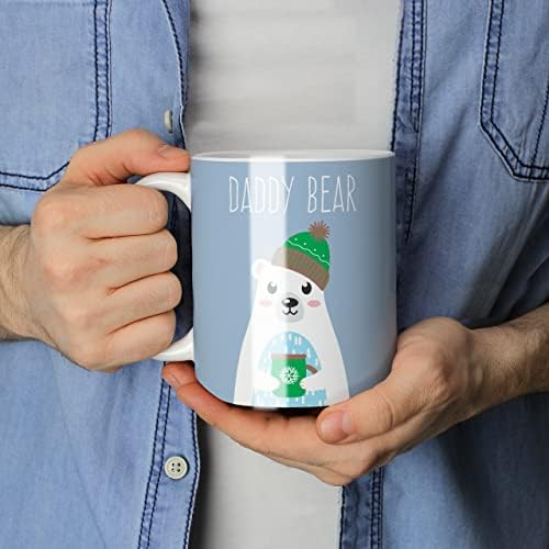 MUG MONSTER - Personalizirani set porodičnih božićnih krilica, Polarni medvjed dizajn s prilagođenim imenom, savršen za vruću čokoladu, Xmas za punjenje božićne kutije za djecu i odrasle, 5-pakovanje