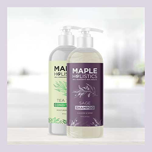 Sulfate besplatni set i regenerator - šampon za čaj i ruzmarin čampo i ruzmarin za suhe pahuljaste nege - duboko čišćenje Siguran šampon i regenerator za oštećenu njegu suhe kose