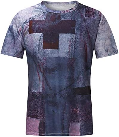 Muška kratka rukav T Shirt 3D Cross Belief štampani ljeto Tops Casual Crew vrat grafički Tees Meki