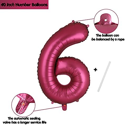 GGDE 40-inčni crveni broj baloni 3 Mylar folija HELIUM digitalni balon za bebe tuširališta Vjenčanja diplomirana