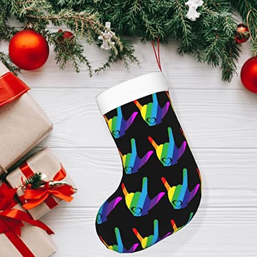 Austenstern božićne čarape LGBT gay pride dugi dvostrani kamin viseći čarape