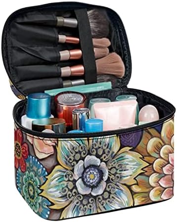 BELIDOME BOHO TOG sa šminke sa toaletnim vrećicom za žene za žene putujući patentni zatvarač kozmetička torbica