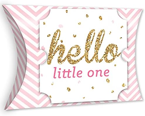 Velika tačka sreće Pozdrav malo - ružičasto i zlato - nakloni poklon kutije - djevojka za bebe tuširanje veliki jastuci - set od 12