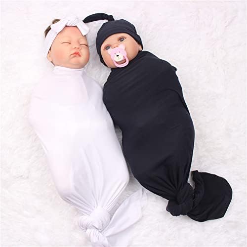 EFORCase Fotografija rekvizita pamučna beba za bebe sa setom za šešir za novorođene zamotavanje, primanje