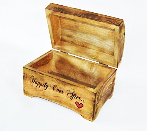 Roxy Heart Vintage Srednje drvena rustikalna memorijska kutija sa srčanim kutijom za svadbe