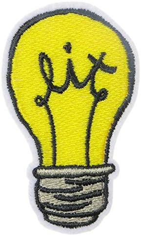 JPT - Žuta žarulja janjeća min ideja slatka crtani izvezeni aplicij željezo / šivaju bodene značke slatki