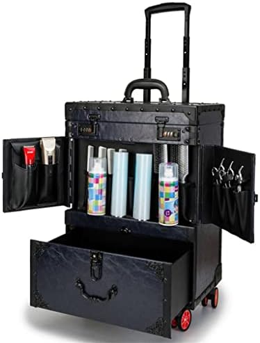 SXNBH Frizerski sanduk kutija za pohranu kutija za alate Barber škare kožna futrola kočija kozmetika