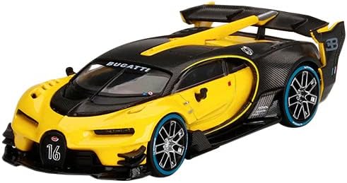 MINI GT Bugatti Vision Gran Turismo žuti i karbonski 1/64 Diecast Model automobila po istinskoj