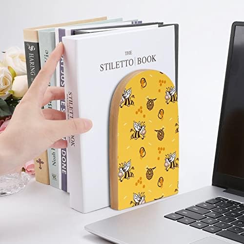 Happy Cow Bee Honey Hive Drvo dekorativnih držača za knjige koje nisu Skid kraj knjige za police