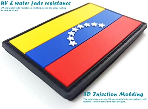 JBCD Venezuela zastava za patch Venecuelanski taktički zakrpa - PVC gumeni zastepeni za platch