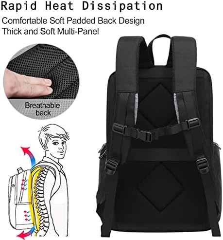 Heruil Business Travel Backpack: Extra Veliki ruksaci sa USB priključkom za punjenje za muškarce Ženska Vodootporna