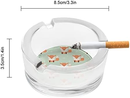 Slatka lisica i pahuljice staklene pepeo za cigarete otporne na vjetropertne smeće može tiskati maštoviti ladice