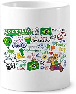 Avanturistički vijek Brazil Journey Brazil četkica za zube Pen Holder Keramički štand Olovka za