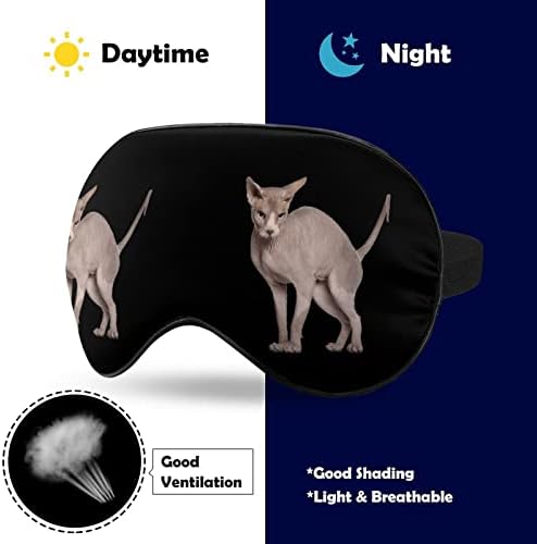 Bez dlake sfinga mačka smiješna mina maska ​​za oči meko zalebote poklopac očiju s podesivim noćnim sjenilom
