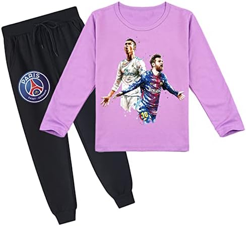 Kid Cristiano Ronaldo Lagani pulover sa dukljanim odijelom-2 komada odjeće za trenerke za jesen /