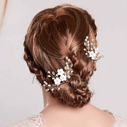 Hermoli vjenčane vjenčane igle za kosu Silver Flowers Rhinestones ukosnica Pearl Crystal Bride hair Accessories za žene i djevojčice