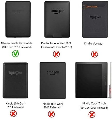 Fangduhui Ebook Reader Case, Case for Kindle Paperwhite 4 2018 Izdanje E-knjiga PU kožna Navlaka za Kindle
