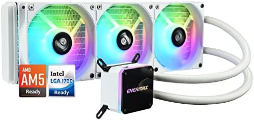 Enermax Liqmax III 360 bijeli a-RGB AIO CPU liquid Cooler - 360mm radijator, 120mm ARGB PWM ventilator,