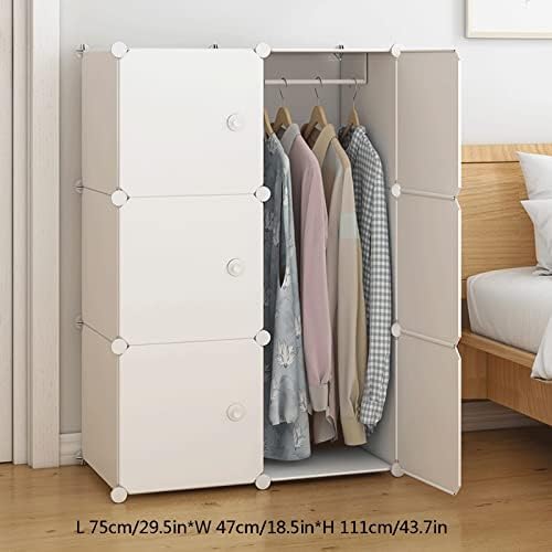 Nenns prijenosni ormar garderoba viseća odjeća kombinirana garderoba modularni ormar za uštedu prostora