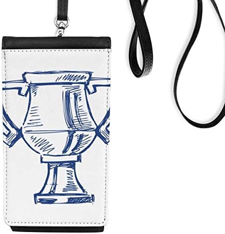 Fudbalski prvenstvo Trofej plavi telefon novčanik torbica Viseće mobilne torbice Crni džep