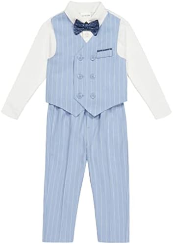 Van Heusen Baby Boys' 4-komad formalni Set, prsluk, pantalone, Collared Dress Shirt, i kravatu