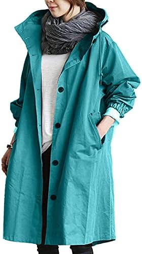 Vodootporne jednostavne jakne s dugim rukavima Womans džepna kapuljača olujna jakna labavi ogrtač odlično