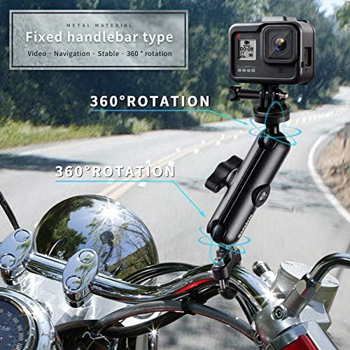 Wadahefa motocikl, bicikl 360 ° okretni nosač sportova, kompatibilan sa DJI akcija 2 & GoPro 7/8/9/10 &