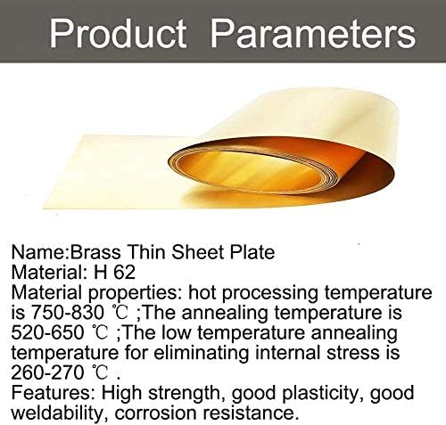 HAOKTSB mesing ploča mesing folija list Band bakar pojas koža bakar Metal Working 0.3 mm, 0. 3mm20mm3m čista