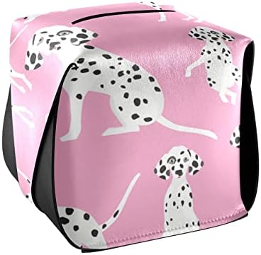 Dalmatinska kutija tkiva za pse pokriti pravokutna kožna kutija za tkivo sa ručkom dozatorom za lica za lica