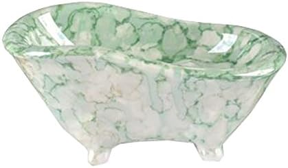 Nježna meow keramička kade sapunica sa sapunom za tuš sapun sa odvodom, zelenom bojom