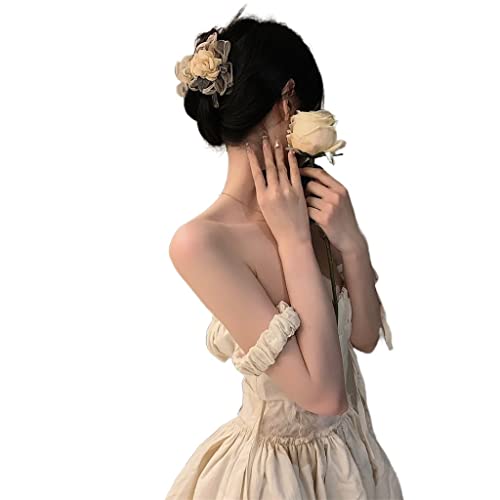 Uysvgf camellia cvijet kandži clip ženski mori xianmei shark clip francuski frizura