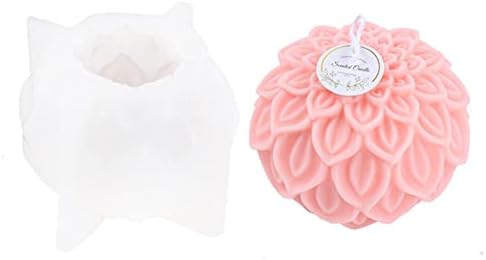 Nasturtium Ball Svijeća Silikonska kalupa Lotus Petal Flower sapuni za fondant, čokoladu, slatkiše,