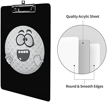 Akrilni međuspremnik za Golf lopticu Smiley Face prenosive ploče sa kopčama sa niskim profilom metalne