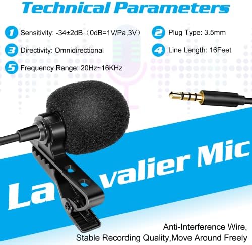Profesionalni ocena Lavalier Revel mikrofon za Huawei P Smart kompatibilan sa iPhone telefonom ili blogovima fotoaparata Vlogging ASMR snimanje video maleni mikrofon sa jednostavnim isječkom na sistemu