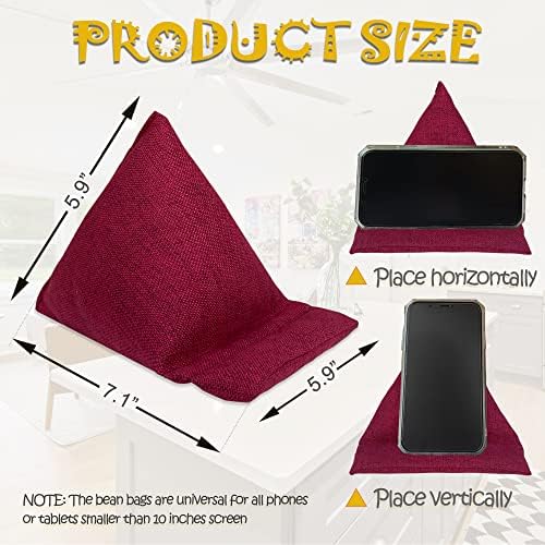 WarmTone jastučne jastučne jastuke, držač za mobitel za stol mekani tkanini Telefon i tablet zastoj za krevet / krevete, fleksibilni pokretni montiranje Universal Fit, Crveno