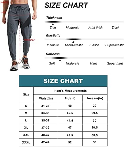 Libin Muški lagani joggeri Brzi suhi teretni planinarski pants Trag Trkenje treninga Athletic