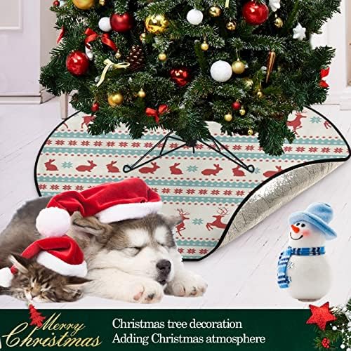 Visesunny Christmas Tree suknje Xmas Ornament Deer Rabbitni stalk stalak za podloge Zaštitni upijajuće