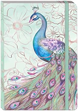 Punch Studio Peacock Feather Bungee Journal 4.5 x 6.5
