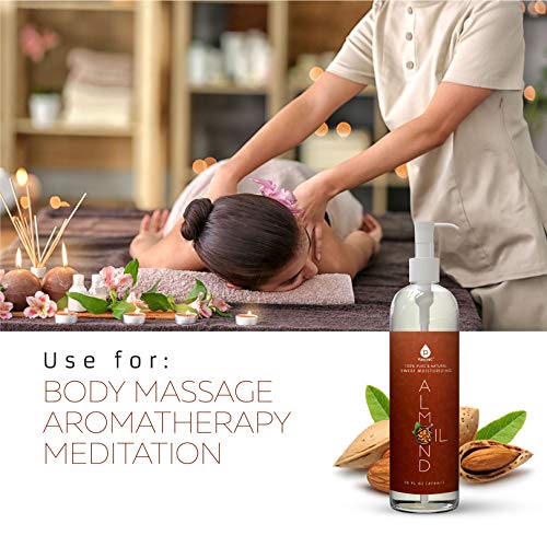 Pursonic prirodno slatko bademovo ulje-za aromaterapiju, esencijalna ulja, hidrataciju i masažu