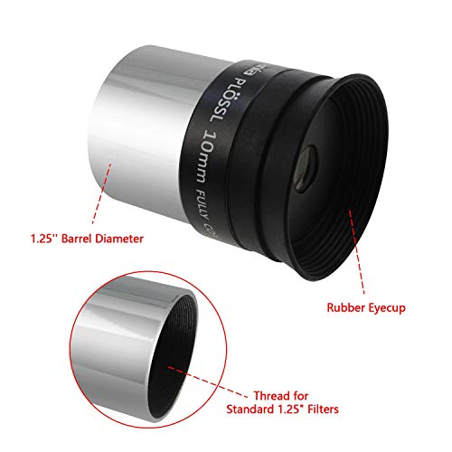 ASTROMANIA 1,25 10 mm Plosl teleskop okulara - 4-element Plosl dizajn - navojni za standardne