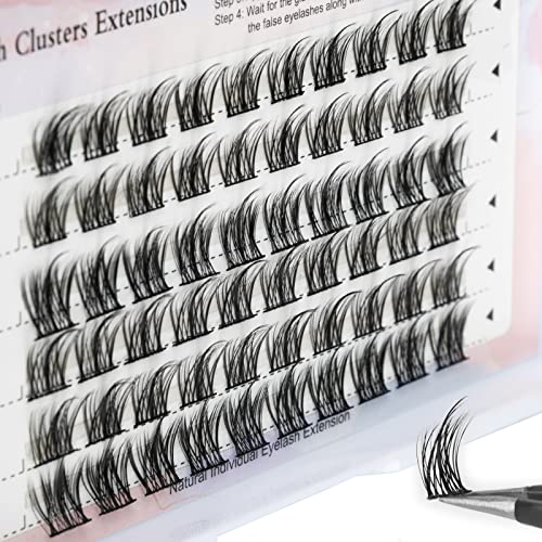 Proširenja klastera trepavica, DIY Eyelash produžetak 60p trepavice C Curl pojedinačni klasteri za