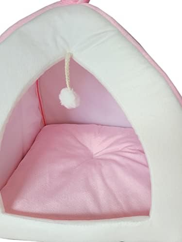 TIKSON topla mačka pećinski zeko pas krevet zagrijavanje Cuddler spavaća kuća jastuk Pink mali