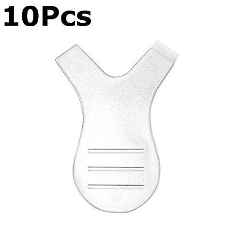 10x plastične čiste četke za trepavice, treperenje za vezanje koji se može ponoviti četkica s 2 oblika